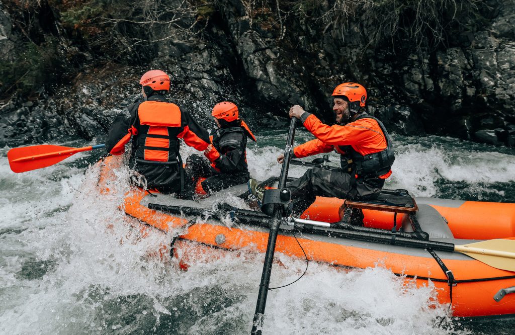 Alaska travelers can embark on a Family Whitewater Rafting Tour on the Turnagain Arm with Flow AK based in Hope.
